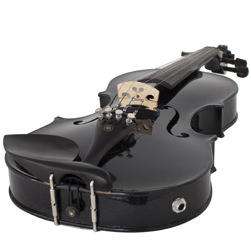 Cecilio 4-4 CVNAE-Black - SR Ebony Fitted Acoustic-Electric Violin