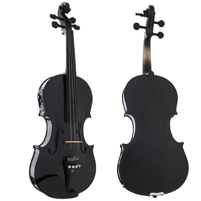 Cecilio 4-4 CVNAE-Black - SR Ebony Fitted Acoustic-Electric Violin