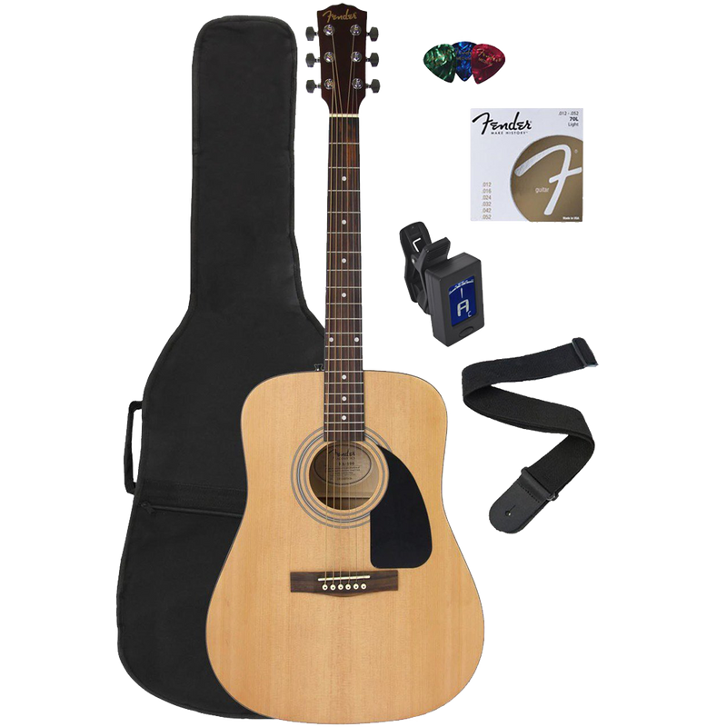 Fender FA-100 Limited Edition Dreadnought Acoustic Guitar Bundle