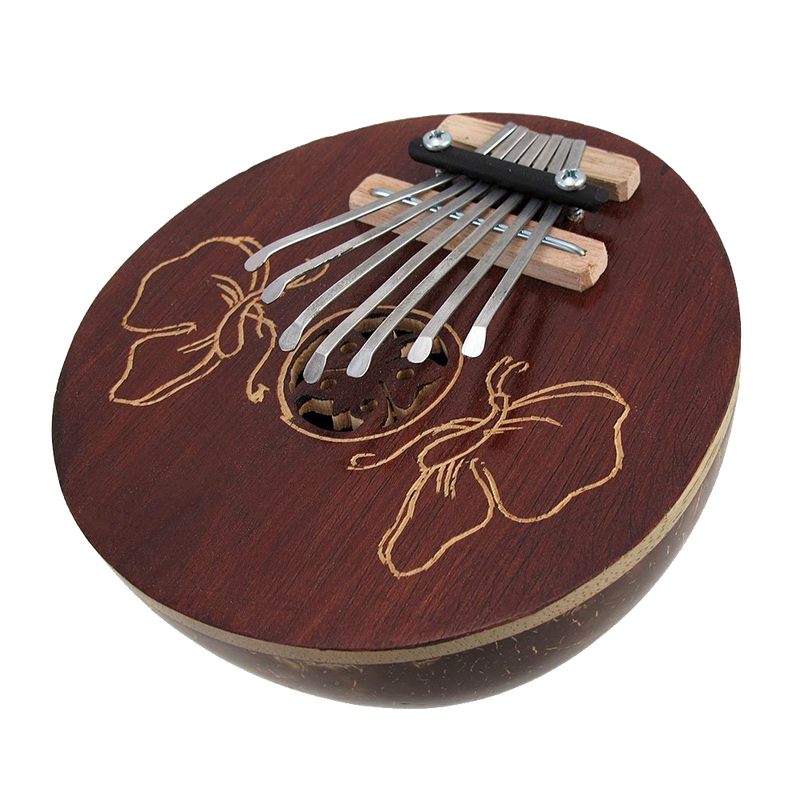 Hand Carved Coconut Karimba Mbira Thumb Piano