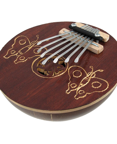 Hand Carved Coconut Karimba Mbira Thumb Piano